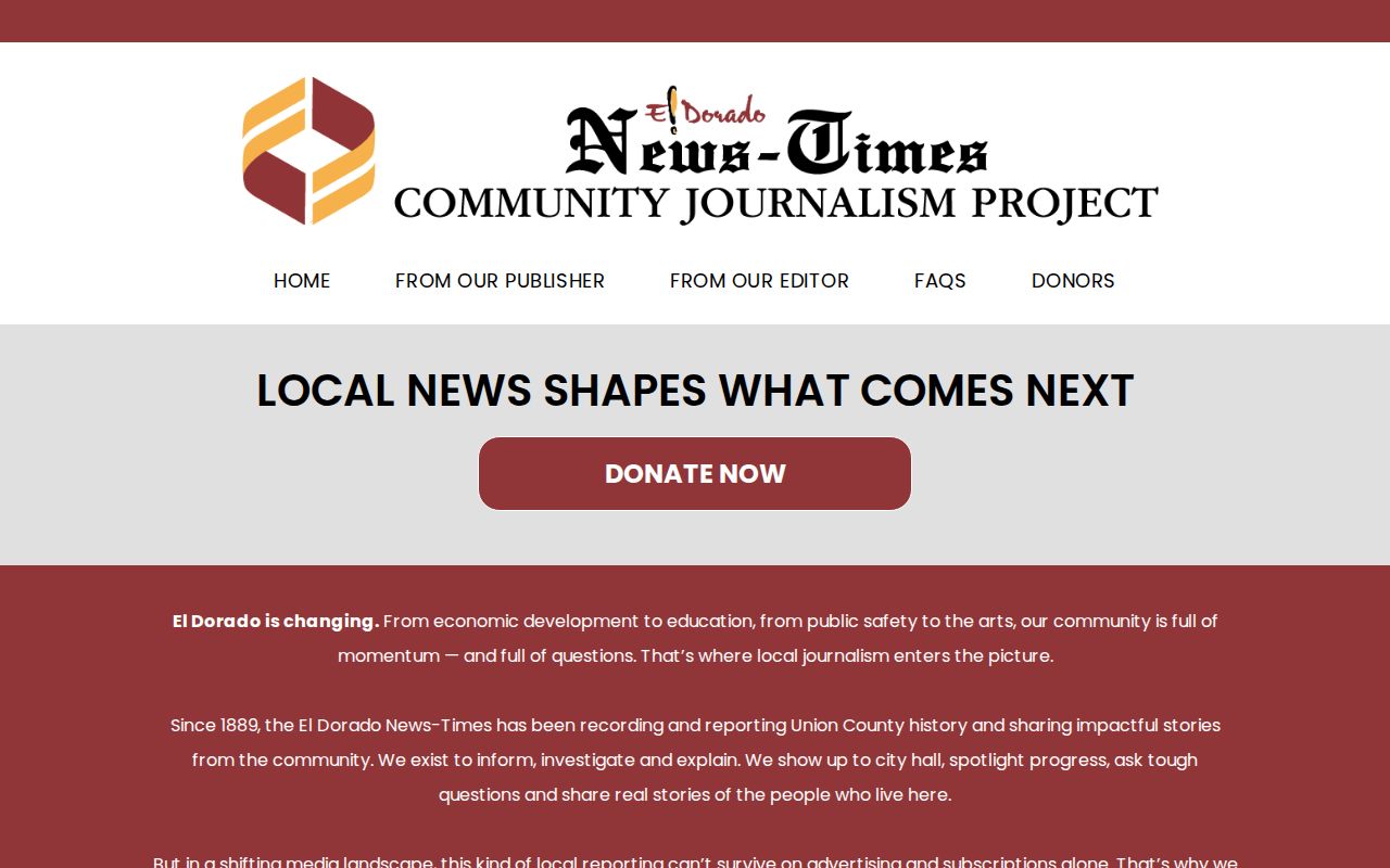 El Dorado News-Times community journalism page